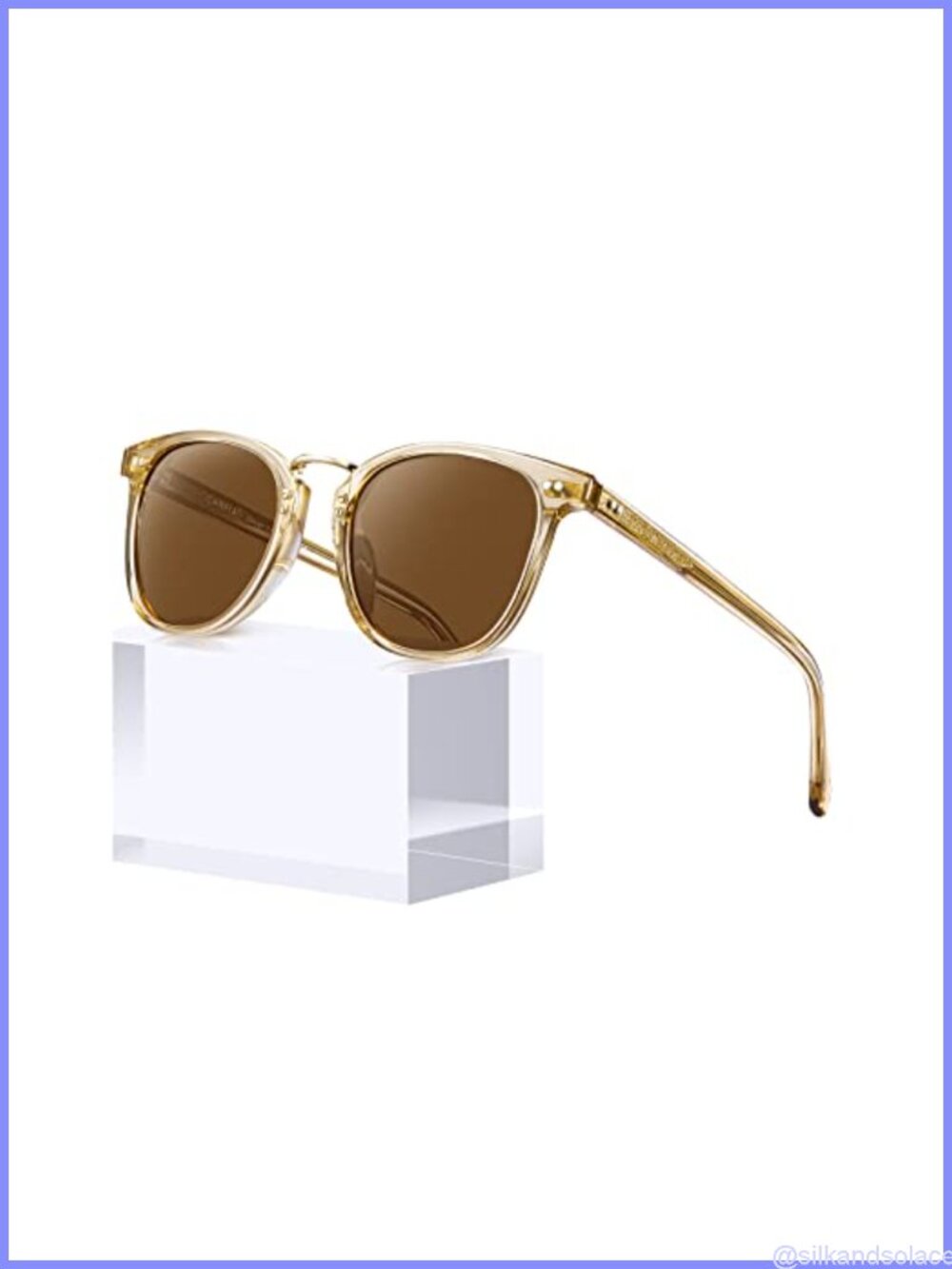 Round Acetate Polarized Sunglasses UV400 Protection Women's Retro Full Coverage